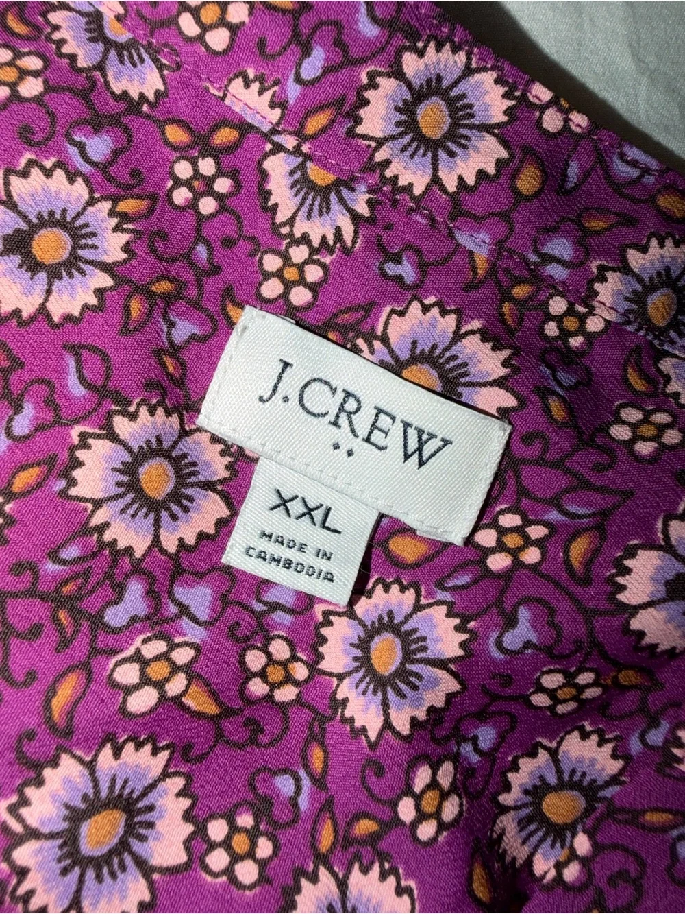 J.‎ Crew Purple Floral Button-Down Shirt